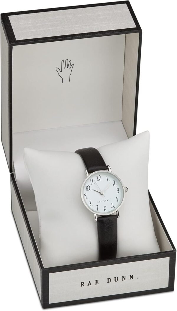 Rae Dunn Women's Megan 26mm Round Face Vegan Leather Strap W... - Image 6