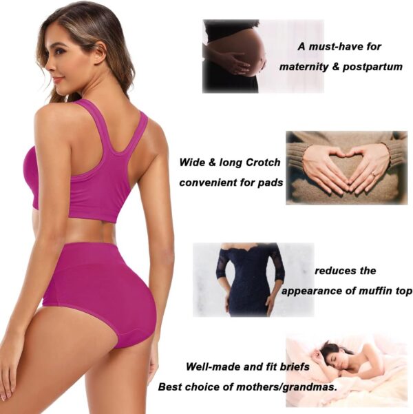 Molasus Women's Cotton Underwear High Waisted Full Coverage ... - Image 5
