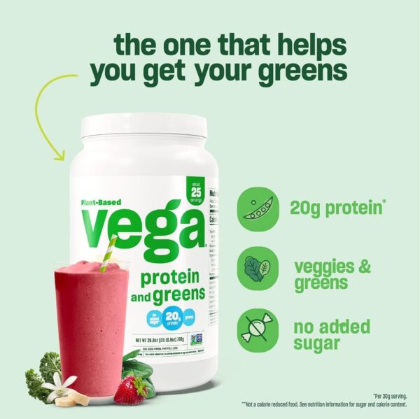 Vega Protein and Greens Protein Powder Chocolate (19 Serving... - Image 6