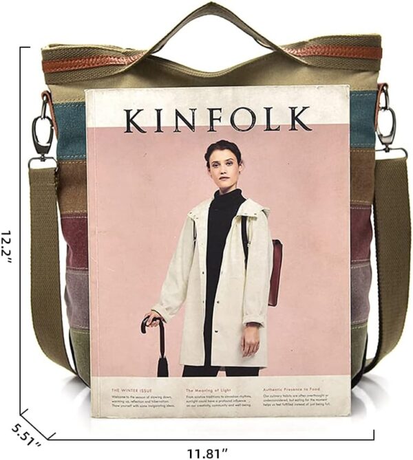 ROUROU Hobo Tote Bag for Women Top Handle Shoulder Bag Multi... - Image 7