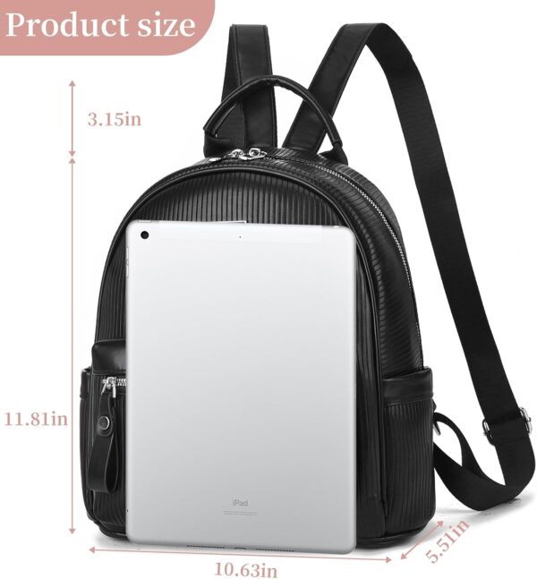 I IHAYNER Women Vegan Leather Fashion Backpack Purse for Wom... - Image 5