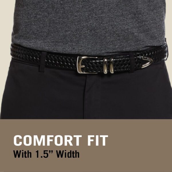 Perry Ellis Men's Portfolio Braided Belt with Leather (Sizes... - Image 4
