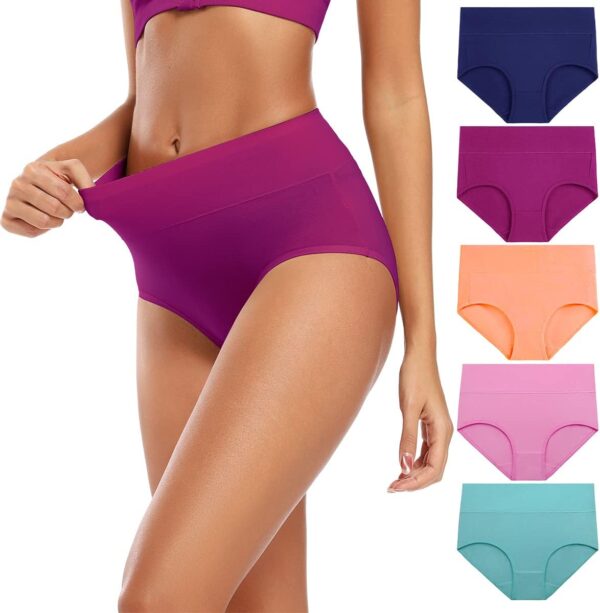 Molasus Women's Cotton Underwear High Waisted Full Coverage ... - Image 2