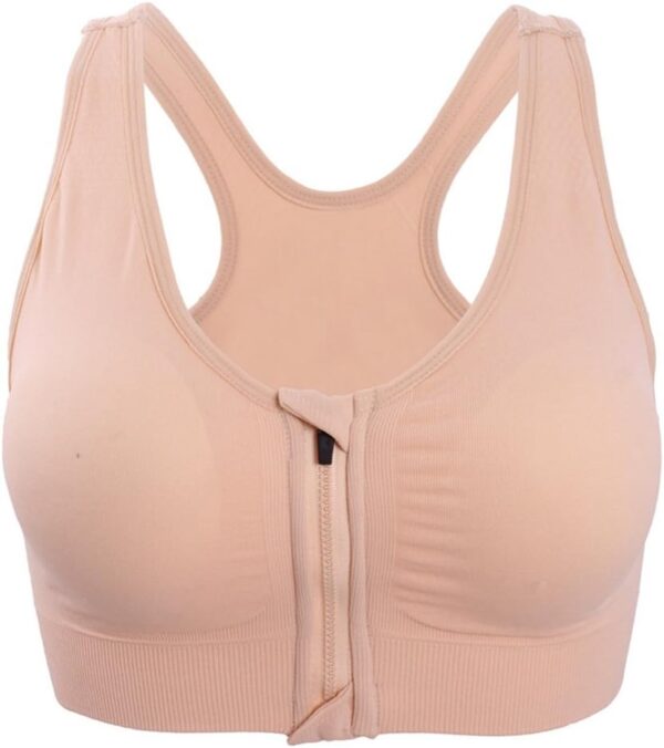 Hiking Gril Women's Zip Front Sports Bra Wireless Post-Surge... - Image 2