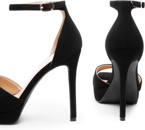 DREAM PAIRS Women's Stiletto High Heels Platform Ankle Strap... - Image 4