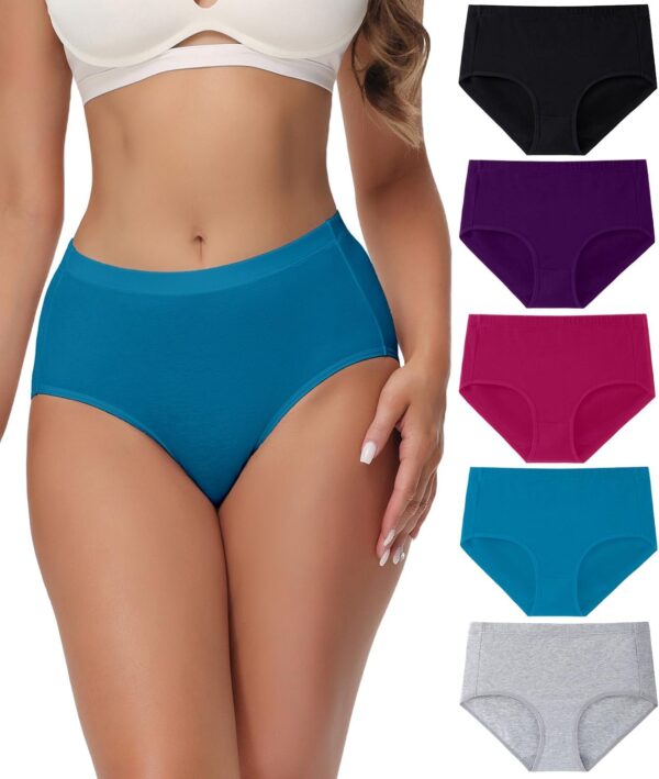 wirarpa Women's Cotton High Waisted Underwear Full Coverage ... - Image 2