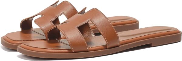 Stratuxx Kaze Womens Flat Sandals Flat Slide Sandals White,B... - Image 3