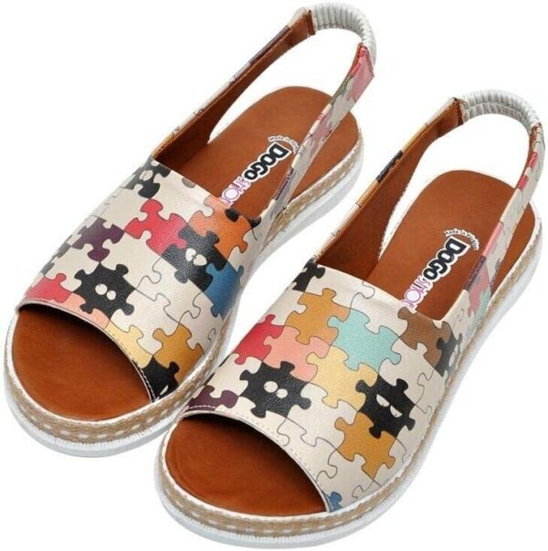 DOGO Personalize Your Life ESTE - Printed Strappy Flat Sanda... - Image 2