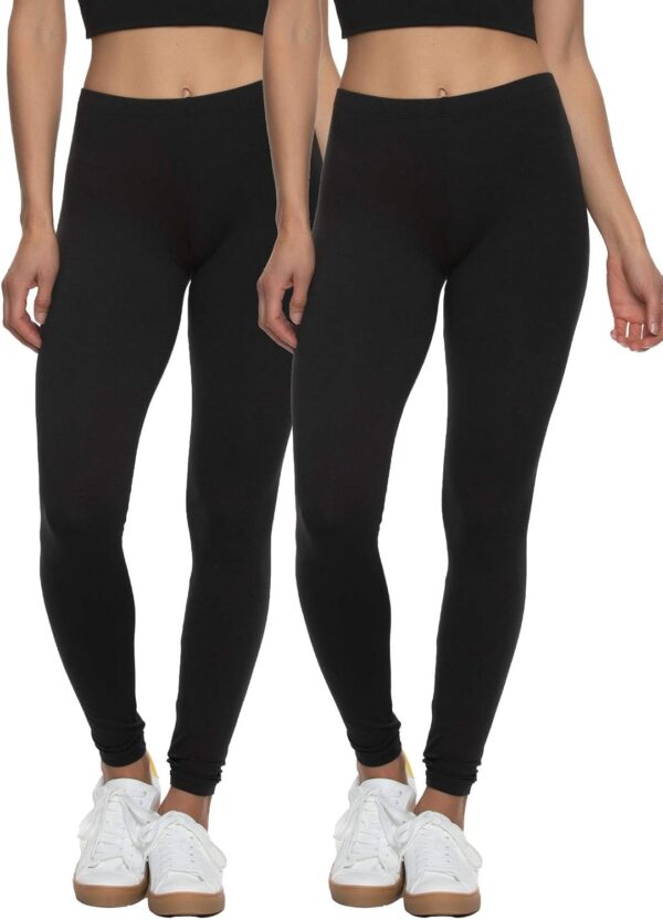 Felina Velvety Super Soft Lightweight Leggings 2-Pack - for ... - Image 2