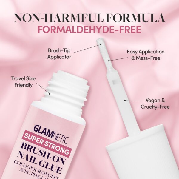 Glamnetic Super Strong Brush On Nail Glue | Brush Tip Applic... - Image 3