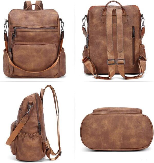 CLUCI Backpack Purse for Women Large Womens Backpack Leather... - Image 7