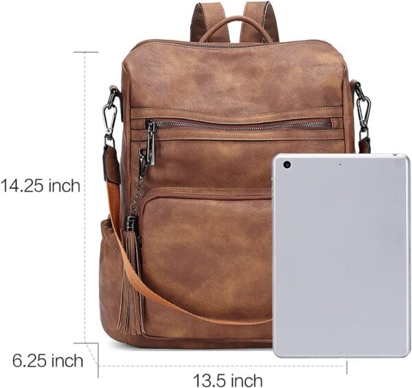 CLUCI Backpack Purse for Women Large Womens Backpack Leather... - Image 4