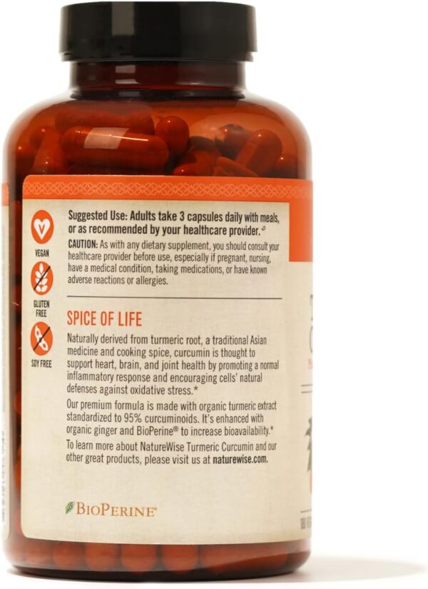 NatureWise Curcumin Turmeric 2250mg - 95% Curcuminoids & Bio... - Image 9