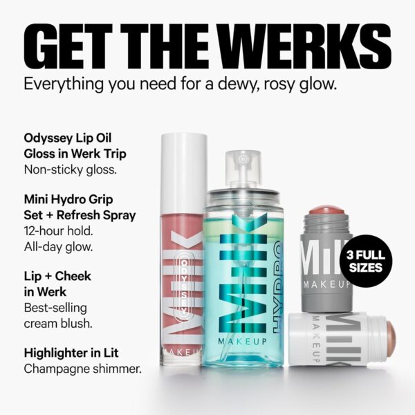 Milk Makeup The Werks Set - Rosy Glow Makeup Set - Travel-Fr... - Image 5