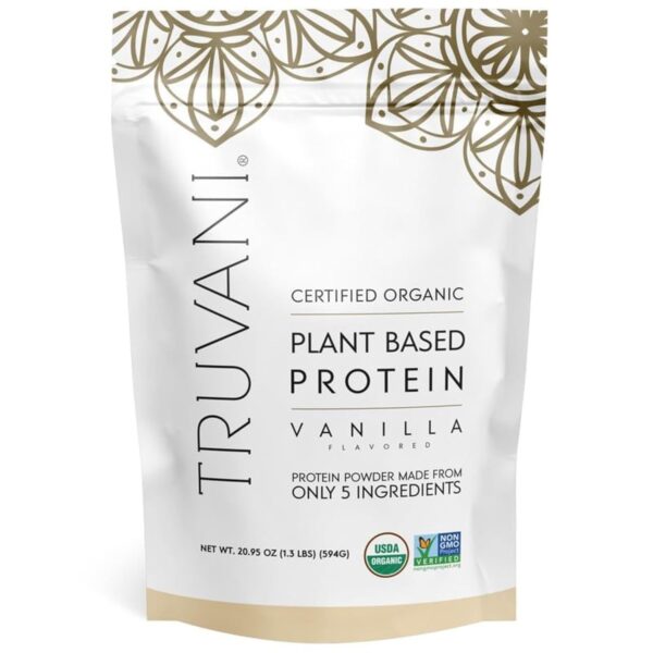 Truvani Vegan Pea Protein Powder | Vanilla | 20g Organic Pla... - Image 2