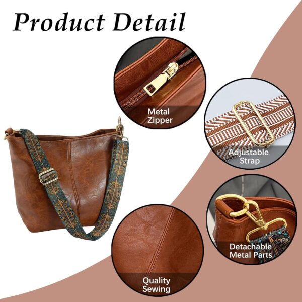 Hobo Bags Vegan Leather Crossbody Bag Guitar Strap Shoulder ... - Image 6