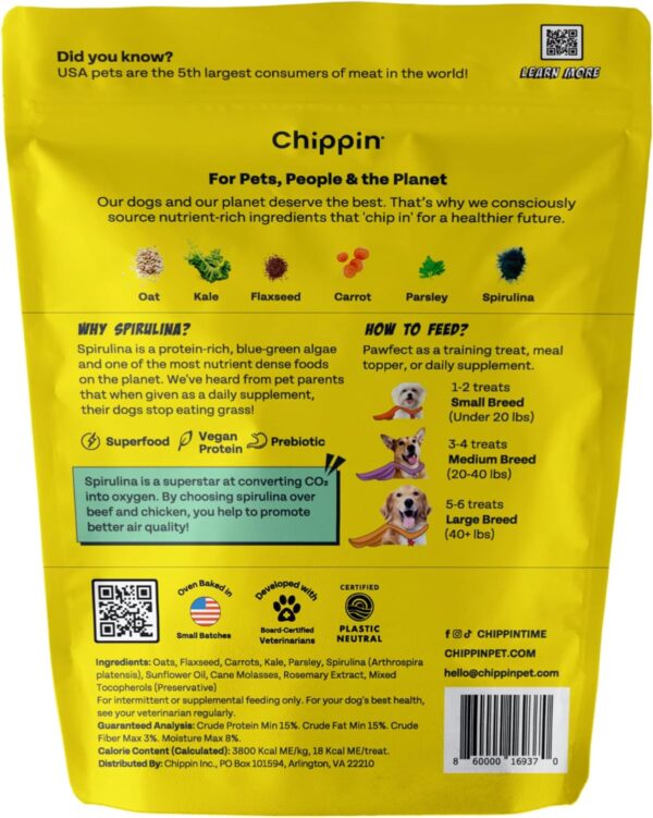 Chippin Plant-Based Spirulina Healthy Supplement & Dog Treat... - Image 10