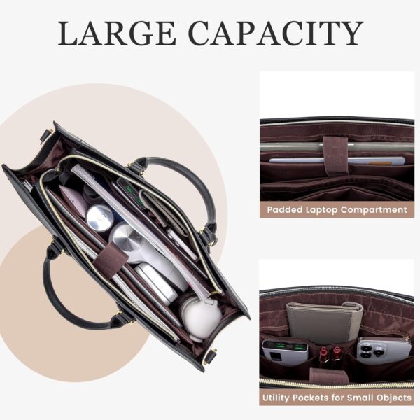 LOVEVOOK Laptop Bag for Women, 15.6 inch Laptop Tote Work Ba... - Image 5