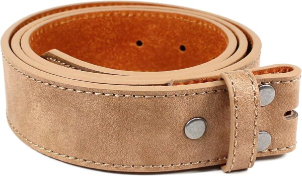 Leather Belt Strap with Vintage Distressed Texture 1.5" Wide... - Image 2