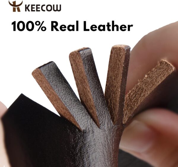 KEECOW Men's 100% Italian Cow Leather Belt Men With Anti-Scr... - Image 8