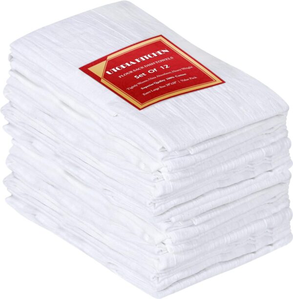 Utopia Kitchen White Flour Sack Towels [12 Pack - 28 x 28 In... - Image 2