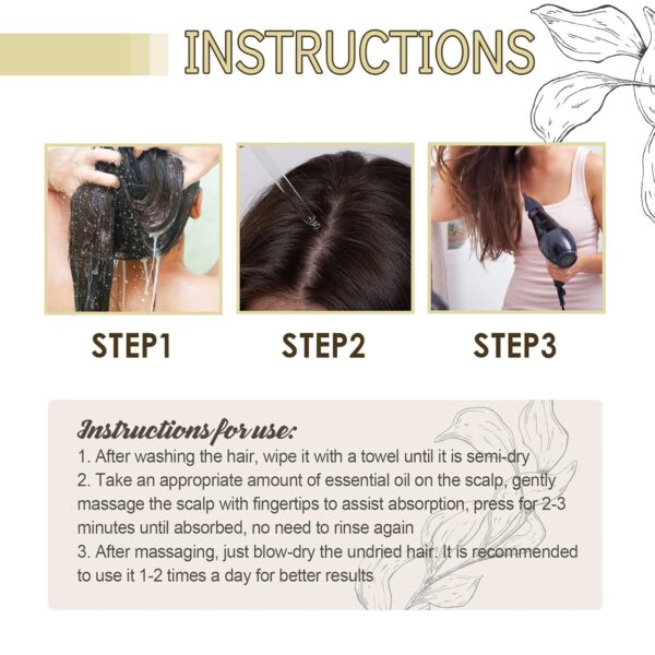 Carvenchi Veganic Natural Hair Growth Oil with Rosemary Scen... - Image 7