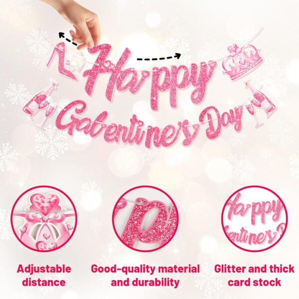 Galentines Day Decorations, Happy Galentine’s Day Banner Pin... - Image 4