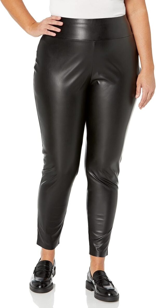 The Drop Women's Owen Vegan Leather Pull-On Legging - Image 5
