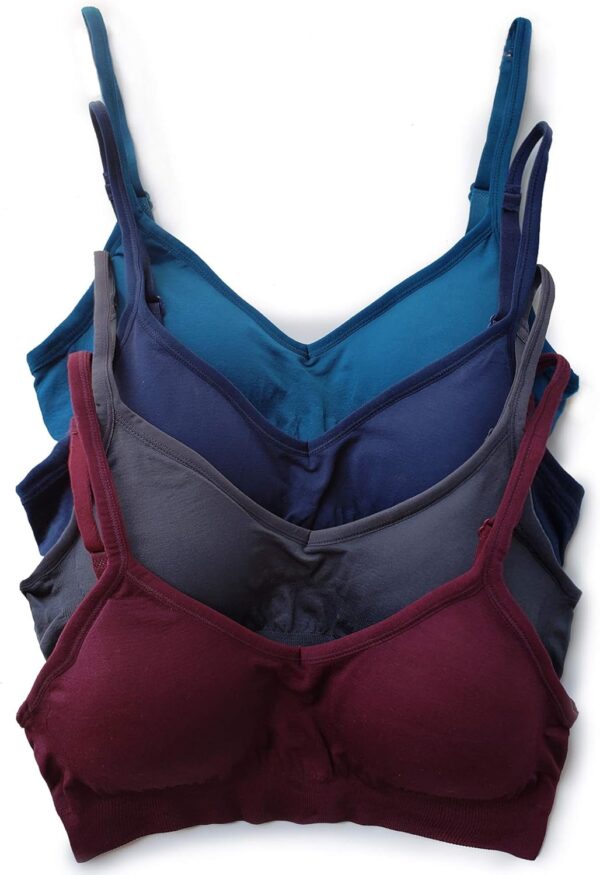 Kalon Women’s 4 Pack Demi Padded Bralette Wireless Comfortab... - Image 2