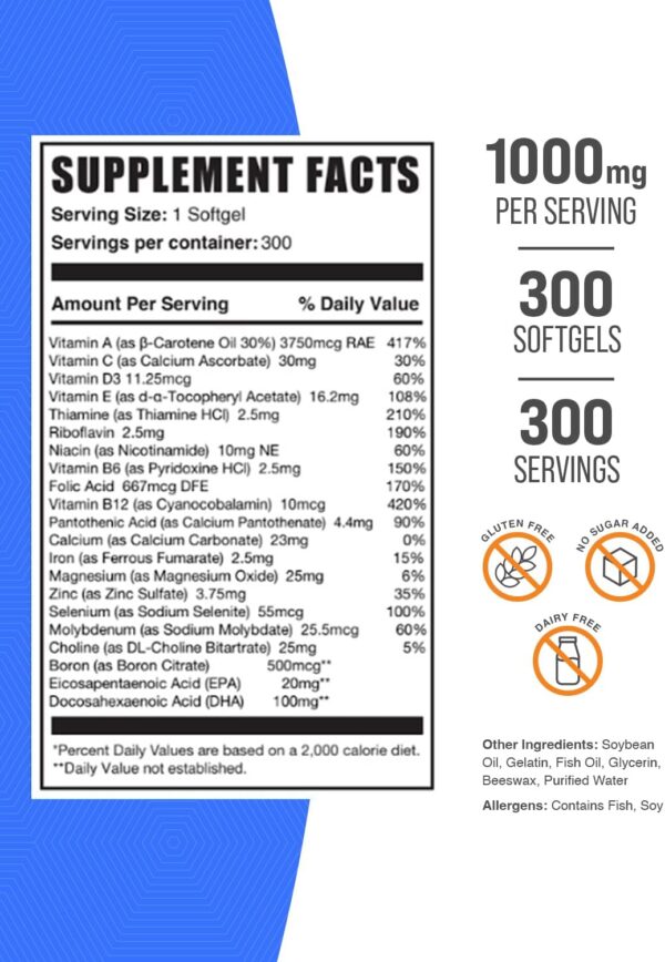 BulkSupplements.com Multivitamin for Women Softgels - Women'... - Image 3