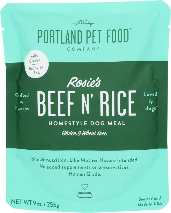 Rosie'S Beef N' Rice All Natural Dog Meal In A Pouch Microwa... - Image 2