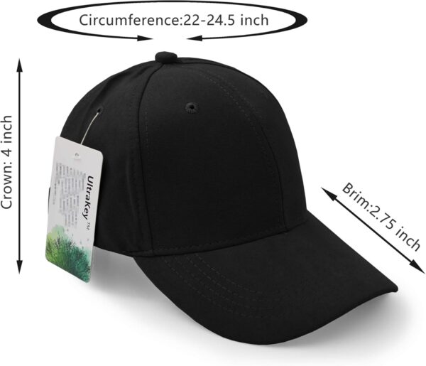 UltraKey Suede Baseball Cap, Unisex Faux Suede Leather Class... - Image 3