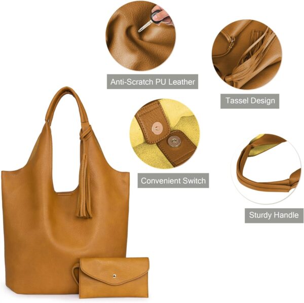 Montana West Slouchy Hobo Bags for Women Soft Designer Shoul... - Image 5