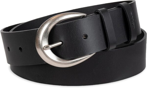 Levi's Women's Casual Soft Leather Jean Belt with Rounded Bu... - Image 2
