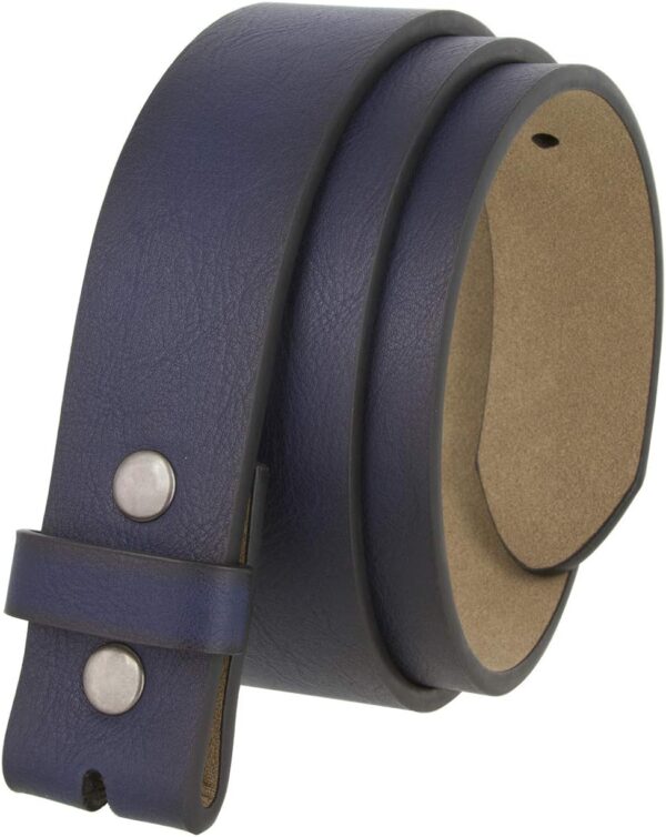 Casual Vegan Replacement Leather Belt Strap 1 1/2" Wide - Image 2