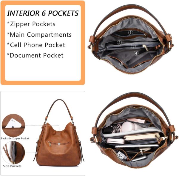 Realer Hobo Crossbody Bags for Women Designer Leather Hobo H... - Image 7