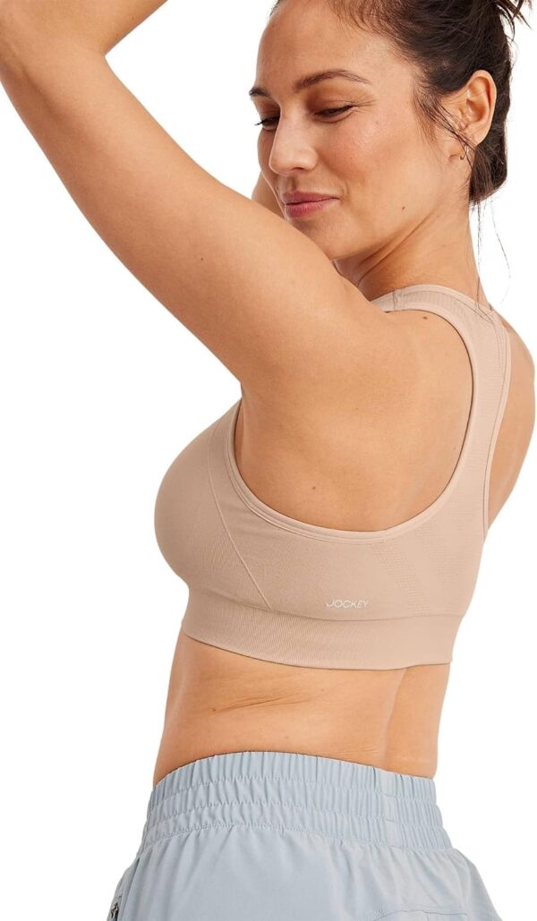 Jockey Women's Bra Seamfree Mid Impact Zip Front Sports Bra - Image 5