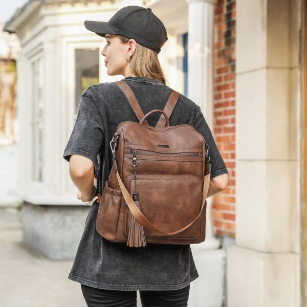 CLUCI Backpack Purse for Women Large Womens Backpack Leather... - Image 3