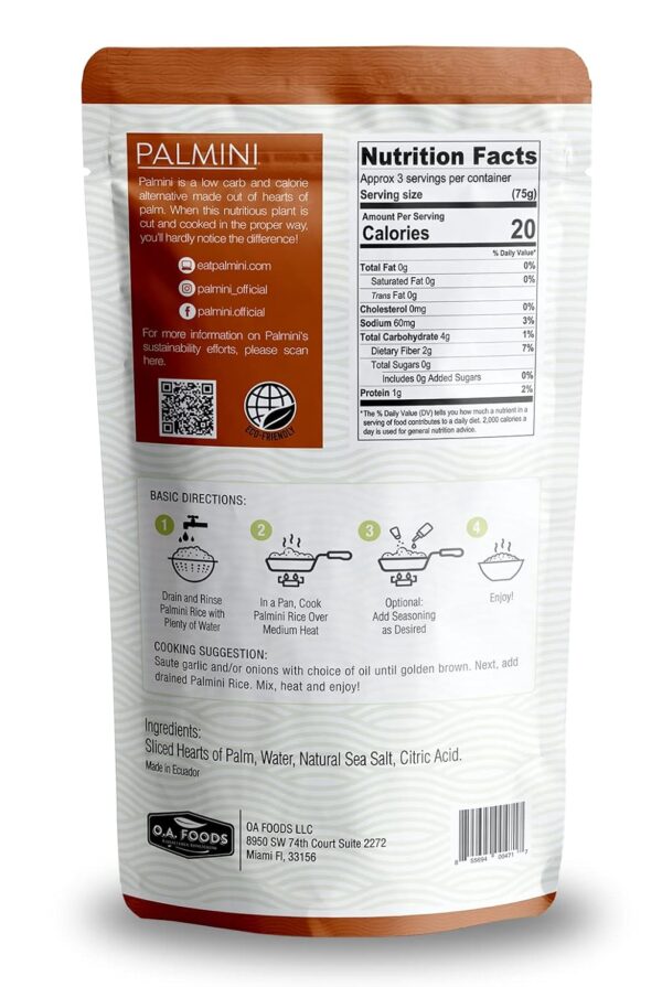 Palmini Rice | Low-Carb Rice, Low-Calorie Hearts of Palm Ric... - Image 3
