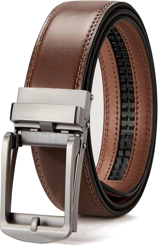 BOSTANTEN Mens Belt Leather Ratchet 1 3/8'' Belt For Men Gif... - Image 2