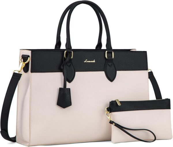 LOVEVOOK Laptop Bag for Women, 15.6 inch Laptop Tote Work Ba... - Image 2