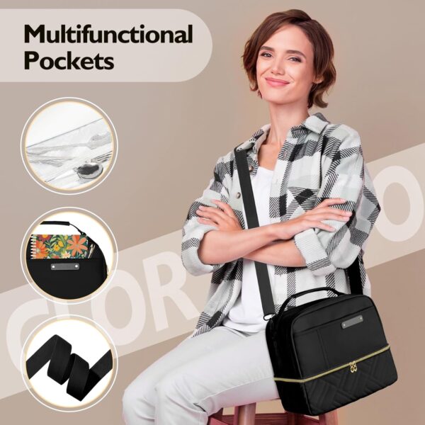 Large Lunch Bag Women - 2 Tier Vegan Leather Insulated Leakp... - Image 7