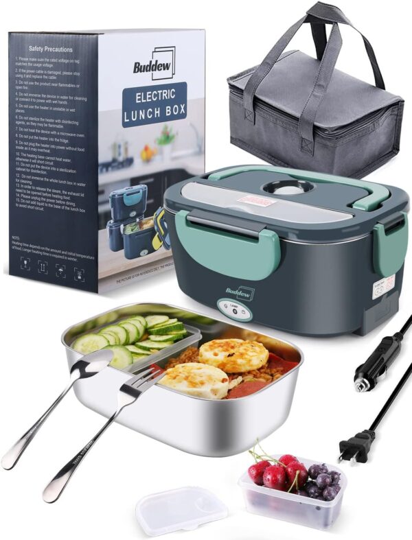 Buddew Electric Lunch Box 80W Food Heater for Adults, 12/24/... - Image 2