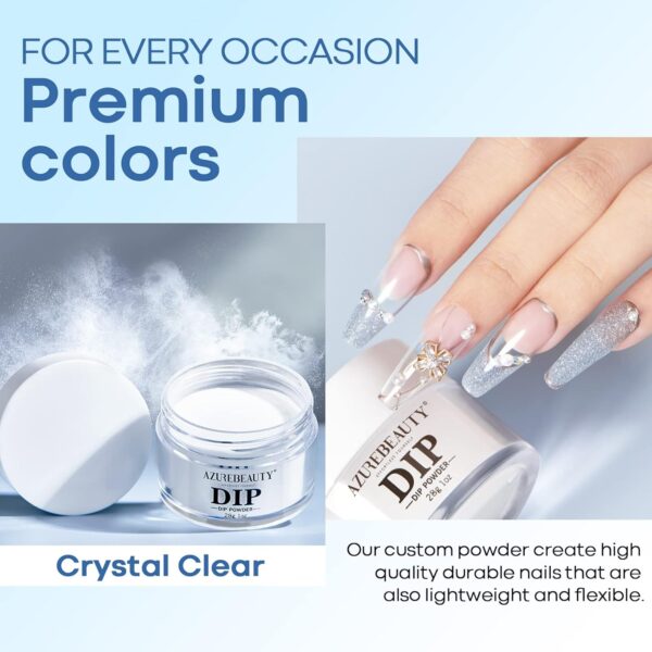 AZUREBEAUTY Clear Dip Powder for Nails, Essential Transparen... - Image 4
