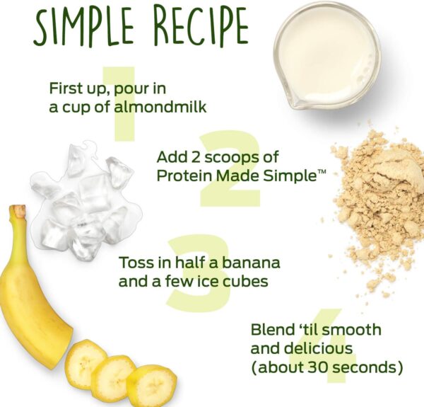 Vega Protein Made Simple Protein Powder, Vanilla - Stevia Fr... - Image 5
