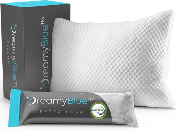 DreamyBlue Signature Pillow w/Adjustable Loft • Shredded Mem... - Image 2