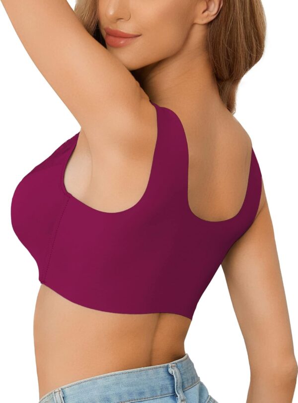Front Closure Lace Bras for Women Posture Smooth Back Wirefr... - Image 4