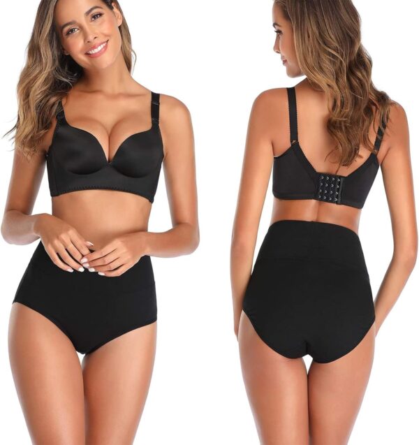 Women's High Waist Cotton Underwear Stretch Briefs Soft Comf... - Image 4
