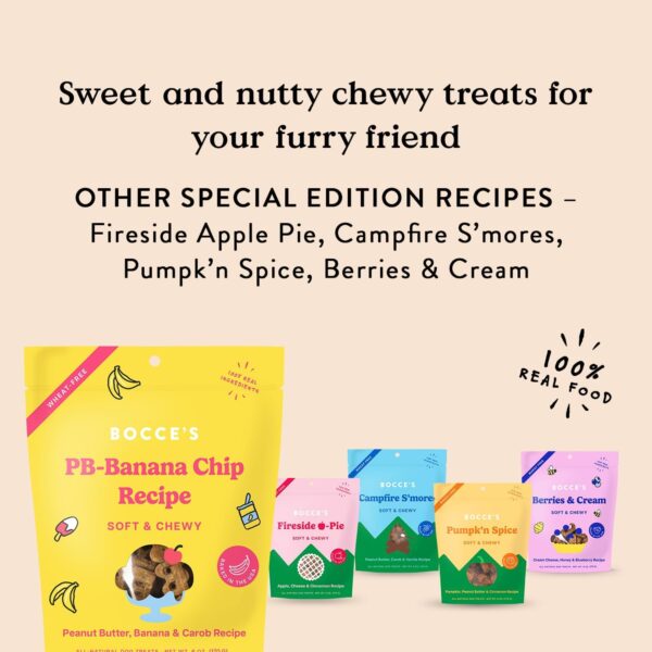 Bocce's Bakery PB Banana Chip Recipe Treats for Dogs, Wheat-... - Image 5