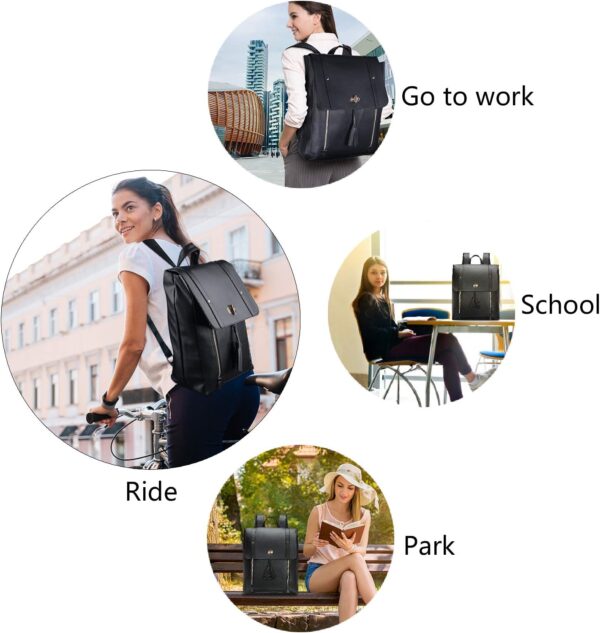 ESTARER Upgraded Version Women PU Leather Backpack 15.6 Inch... - Image 8